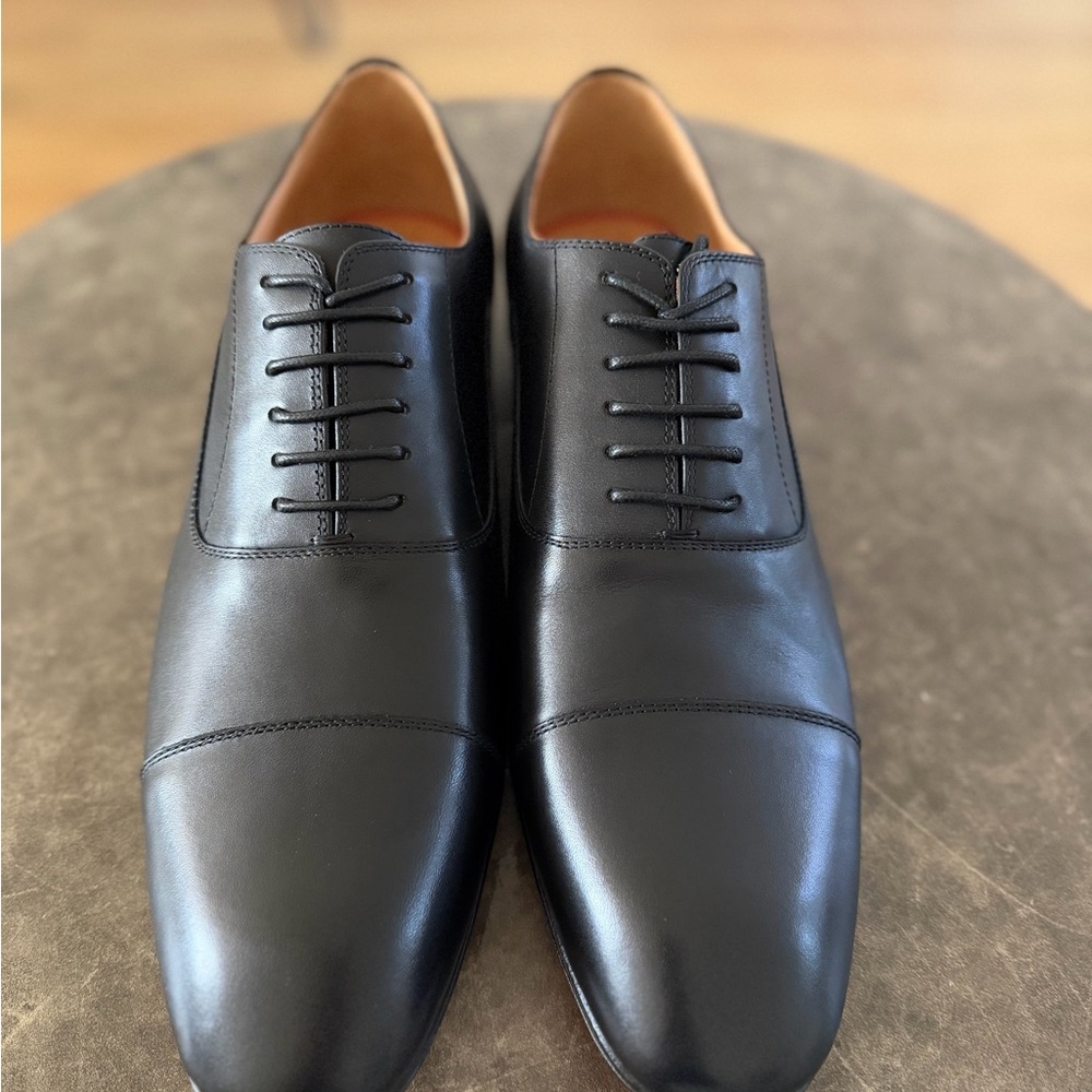 Christian Louboutin Black Leather Oxfords